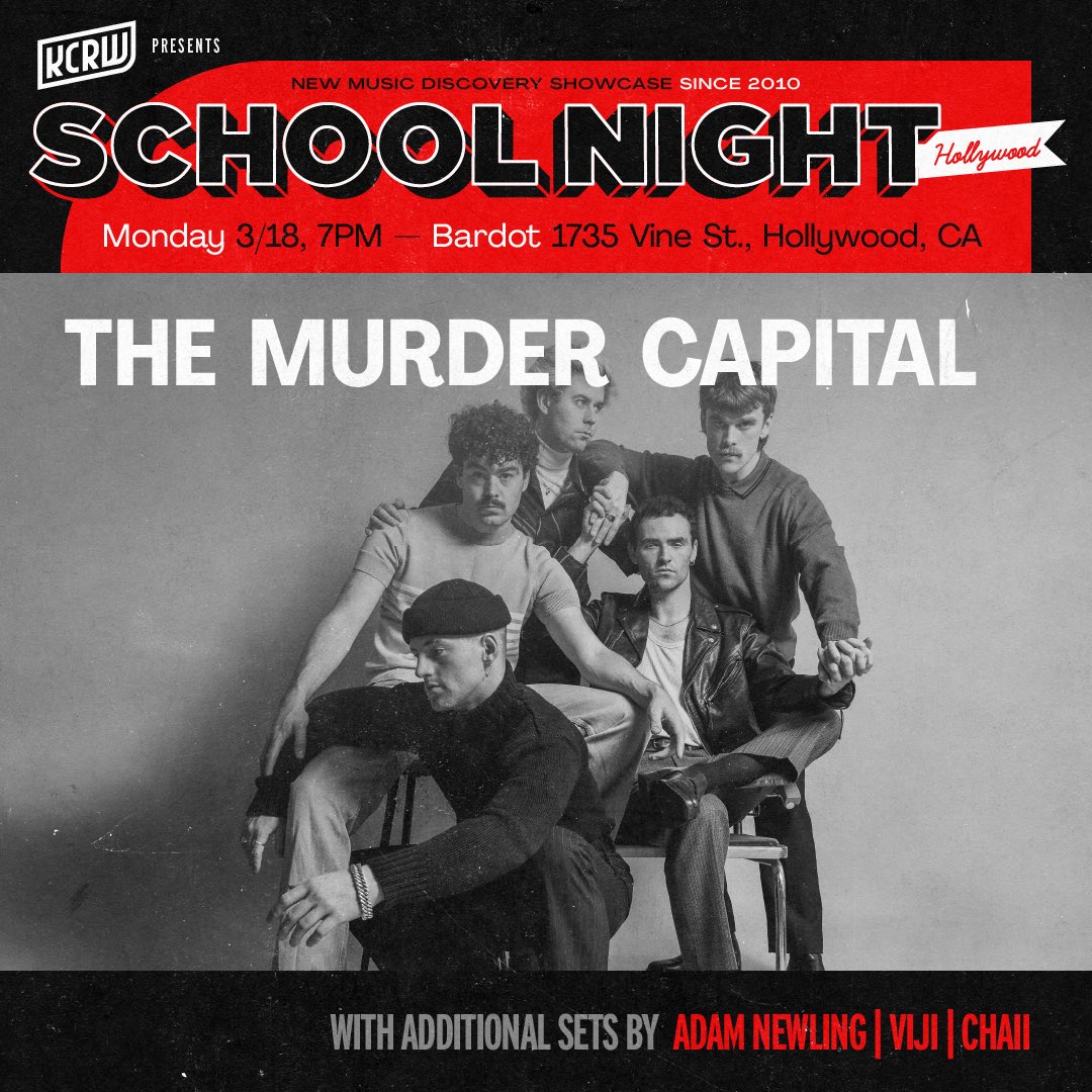 We’re coming to LA (baby) next Monday night for a special one We’ll be playing our new tunes in Hollywood at @ItsASchoolNight with @kcrw Tickets here: feverup.com/m/150071