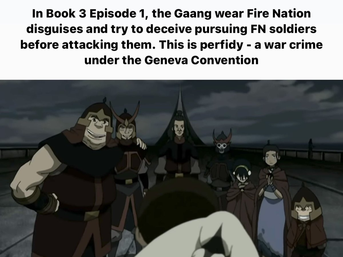 Trying to inject modern laws into a fantasy universe is kinda silly because some of the silly antics your heroes engage in are actual war crimes
