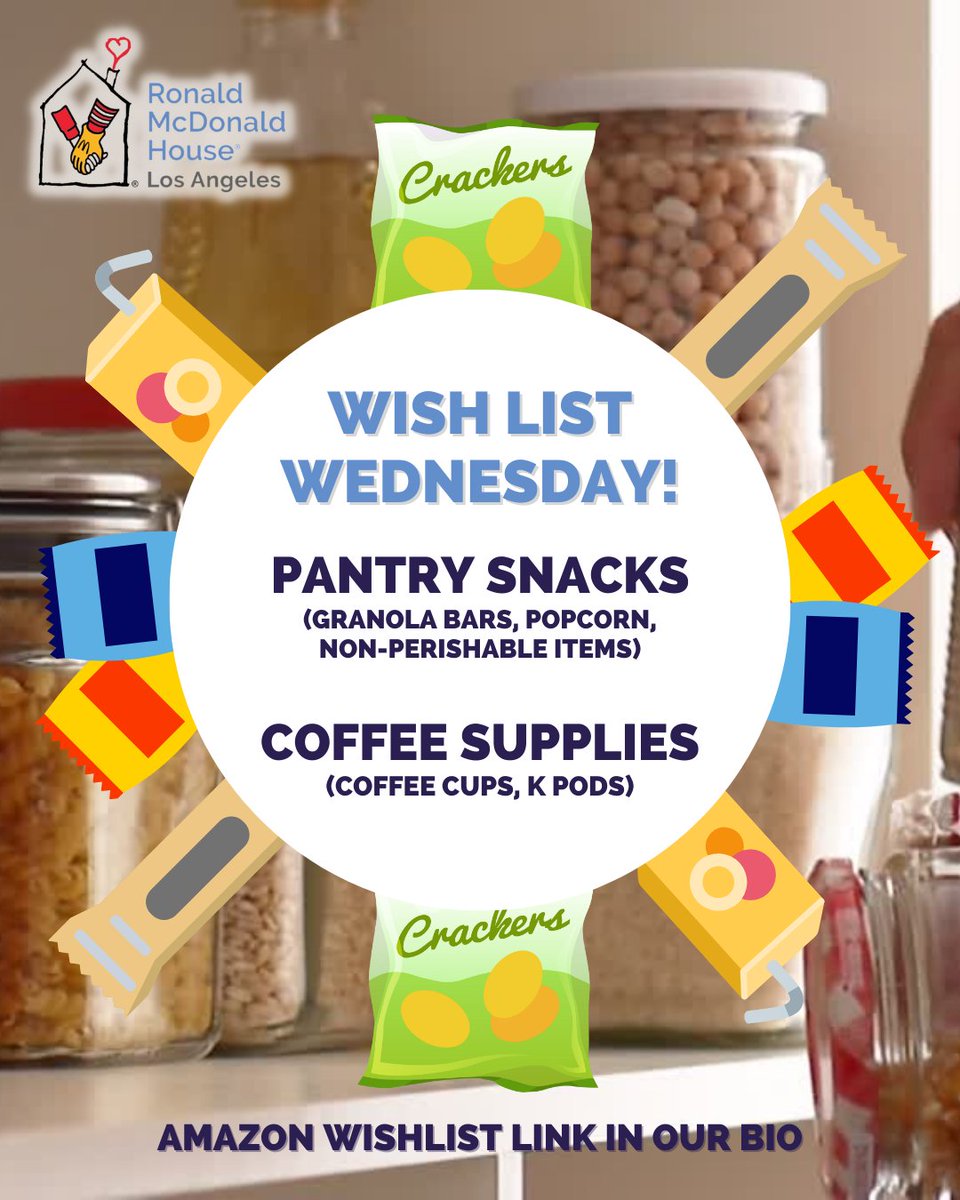 Keeping our pantry stocked and ready to go is essential for providing support to our families.

Make a meaningful impact this #WishlistWednesday by visiting the link in our bio and donating non-perishable pantry items and coffee supplies to our Amazon wishlist!