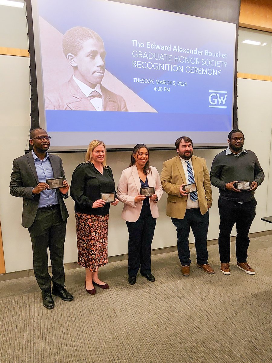 gwNURSING's tweet photo. #GWNursing PhD candidate, Heather Walsh, was recognized and inducted as a member of the Edward Alexander Bouchet Graduate Honor Society on March 5 at GW's Science and Engineering Hall. The Honor Society is named for the first African American doctoral recipient in the US. https://t.co/sQKaIpMQs9