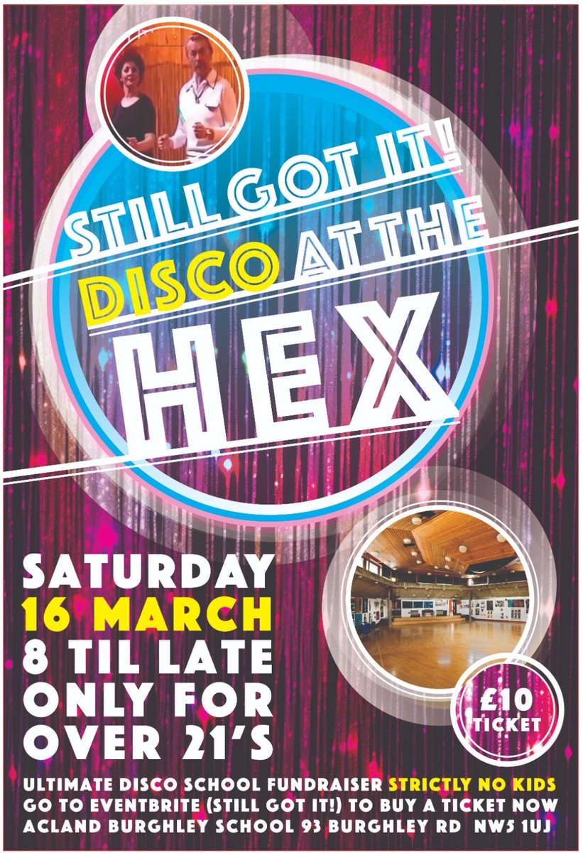 Hello London! If you’re in town next Saturday and fancy a dance then come along to this. Good times guaranteed tinyurl.com/stillgotitdisco