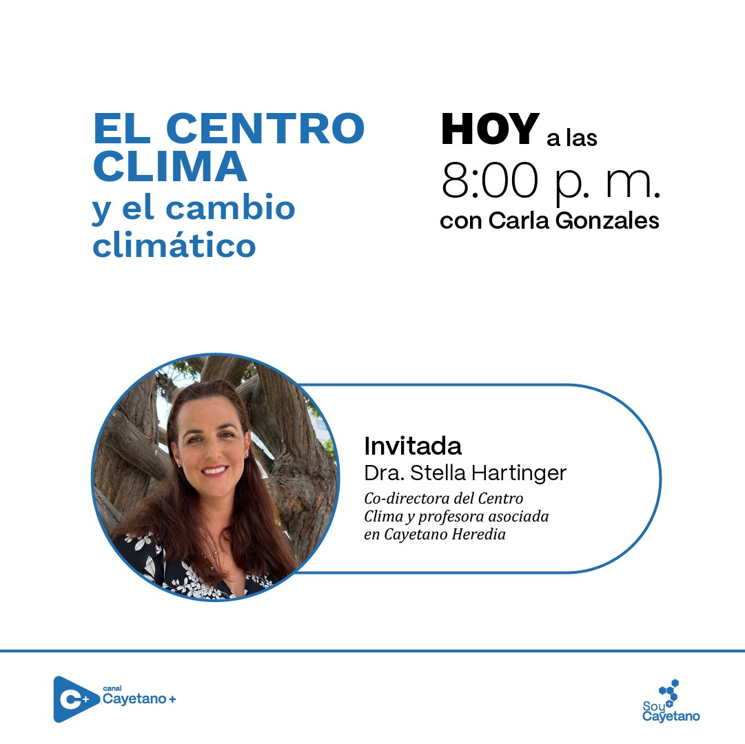 En Cayetano Heredia, enfrentamos el
cambio climático con ciencia e innovación. Hoy conversaremos con la Dra. Stella Hartinger,
co-directora del Centro Clima, quien nos detallará la
labor del Centro Clima para encontrar soluciones
sostenibles a los desafíos ambientales. 👇