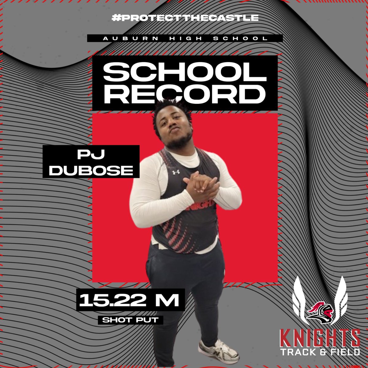 Congrats to PJ Dubose on SMASHING the school’s record for shot put!
