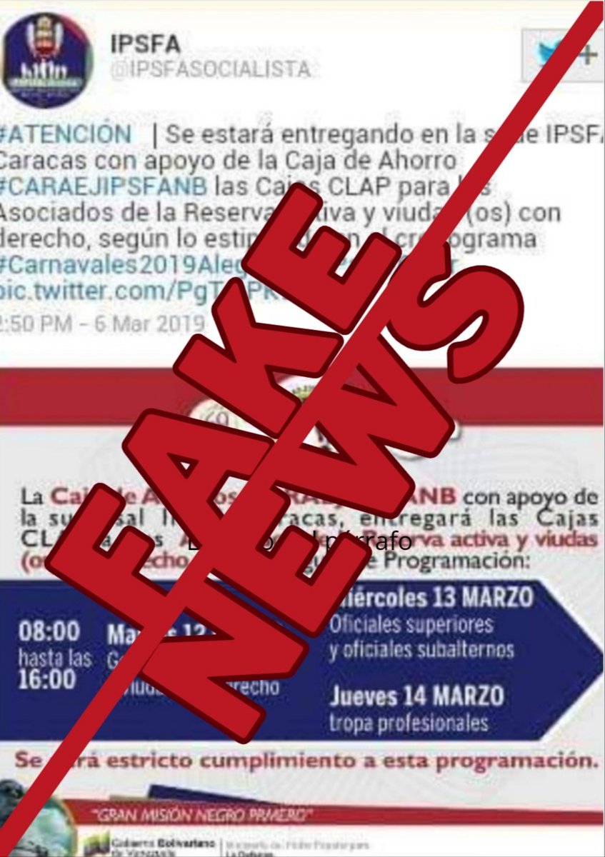 #11MAR| #FAKENEWS| Te invitamos a seguir nuestras redes oficiales <a href="/CARAEJIPSFANB2/">CARAEJIPSFANB</a>  y  en IG:@Caraejipsfanb_ para que te mantengas oportunamente informado.