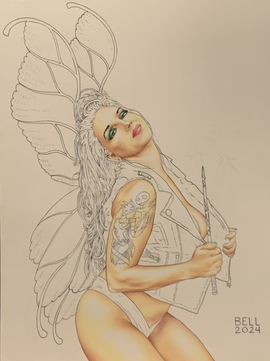 Finishing flesh tones is just the first step in bringing my friend @MiaAnnabella83 to artistic life in “Fairy Dust”!🎨🧚‍♀️