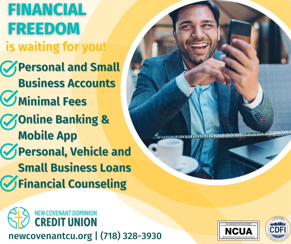 Visit newcovenantcu.org for more information. 
#Bronx #banking #NCDCU