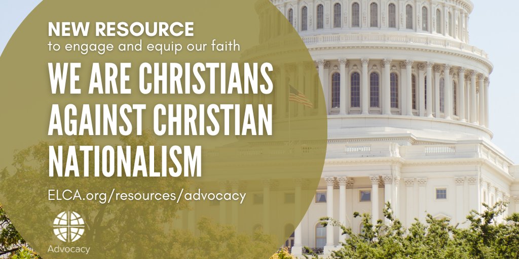 The @ELCA is committed to the common good – not Christians first – & to working with & learning from others. Overview of Christian nationalism from a Lutheran perspective faces the distortions as we assert “We Are #ChristiansAgainstChristianNationalism”. download.elca.org/ELCA%20Resourc…