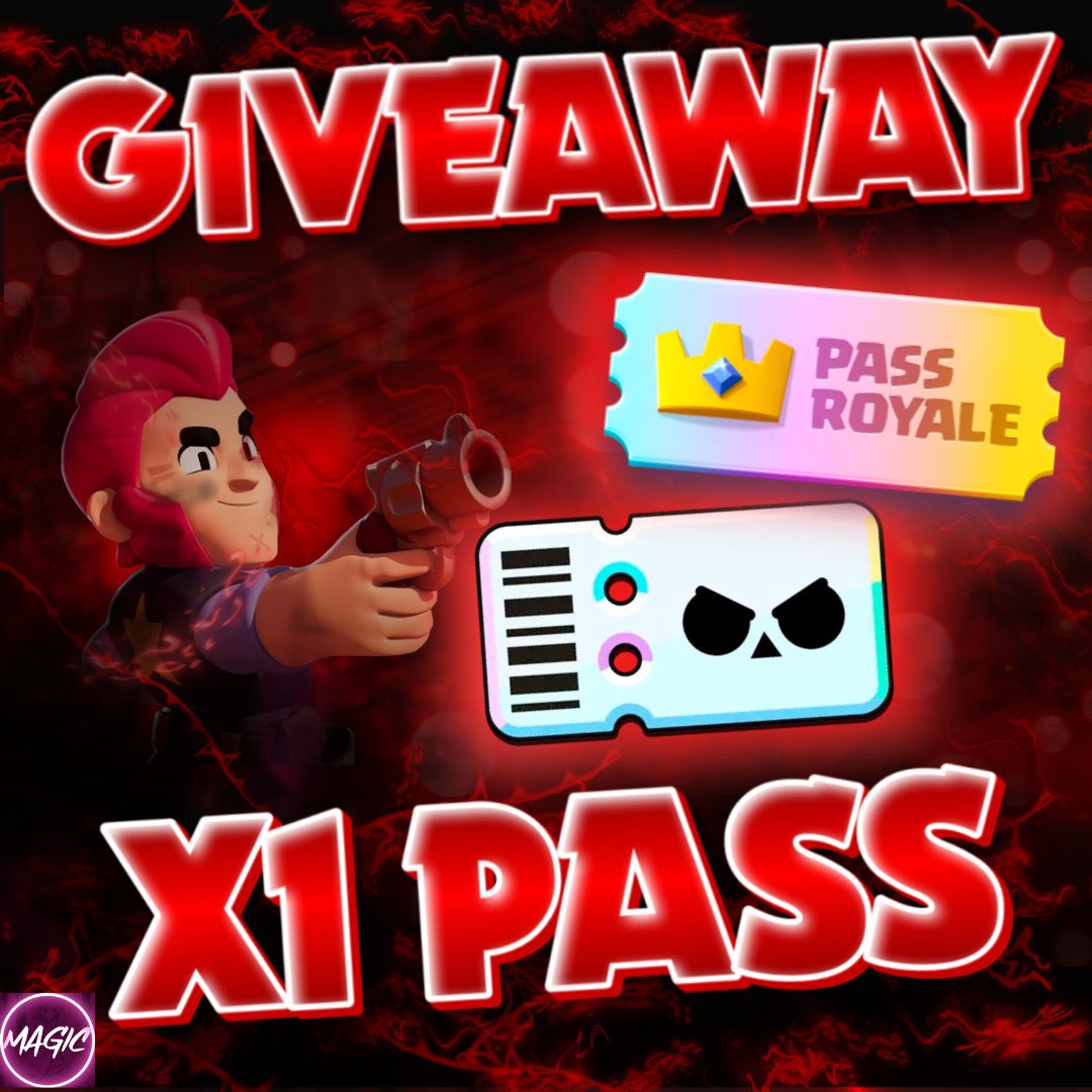 🎁 GIVEAWAY 🎁

💎 1x BRAWL PASS PLUS
OR
💎 1x DIAMOND PASS

How to enter :
◽️ Follow @MagicStaysGod / <a href="/AbrusitaxBS/">Abrusitax 🍒</a> 
◽️ ♥️ &amp; ♻️

End 2 days 🔥
#BrawlStars #GIVEAWAY #ClashRoyale