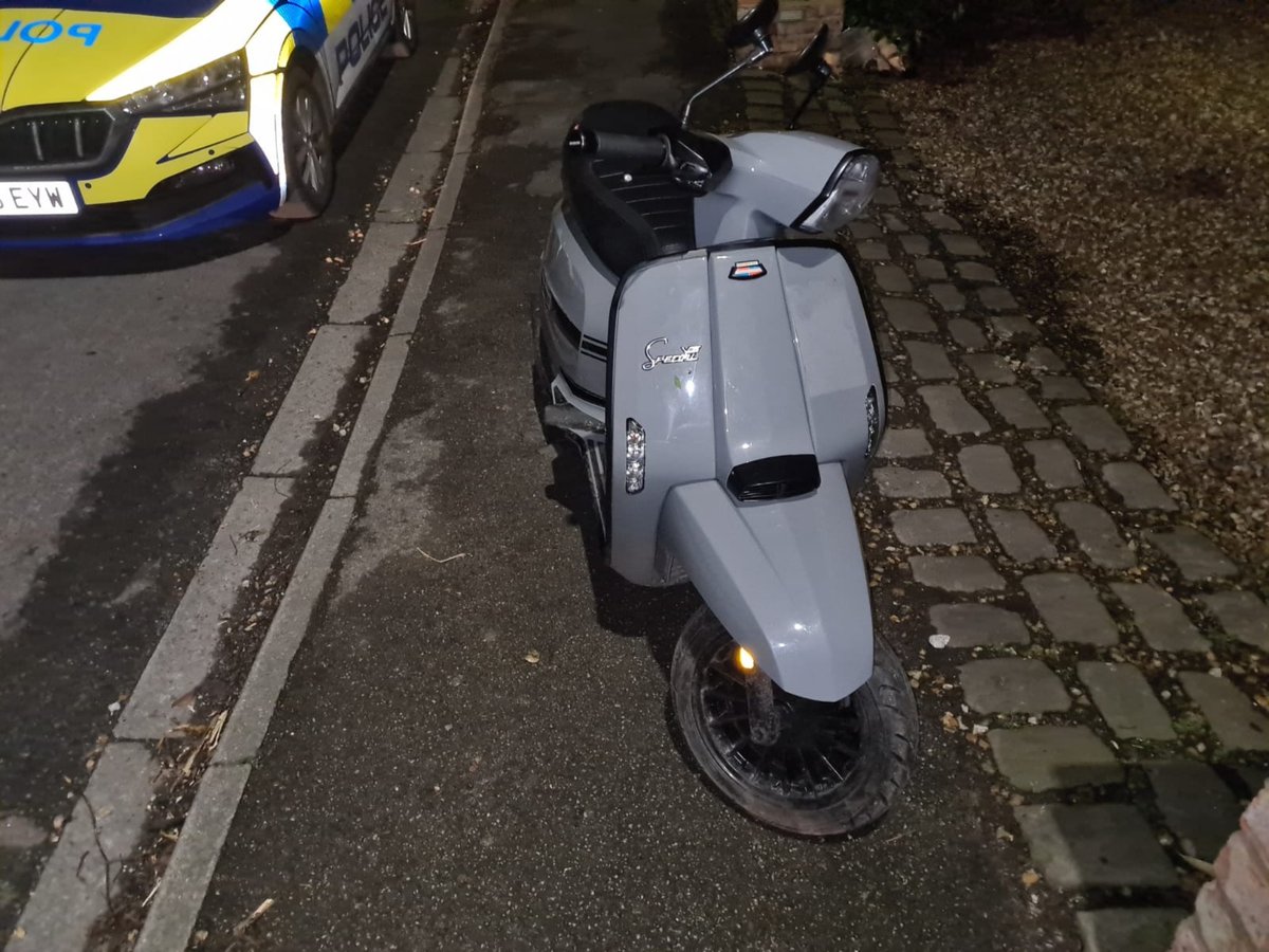 LancRuralPolice's tweet photo. 2 more vehicles seized by South Rural Task Force this evening. A caravan seized in Preston, stolen from West Mids and this scooter seized in Burscough, stolen from Skelmersdale, the detained male from the scooter to be interviewed later #southrtf #noborders https://t.co/cVO1317xVw