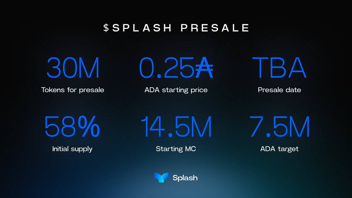 splashprotocol's tweet photo. Splash presale details👀 

Presale date TBA. https://t.co/VvoCrB6brw