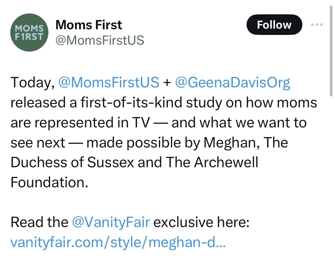 SussexsquadP's tweet photo. 3/7/2024 #Meghan & Geena Davis tackle misperceptions of TV Moms in a new study. #MomsFirst ❤️ https://t.co/ny76REwOqi