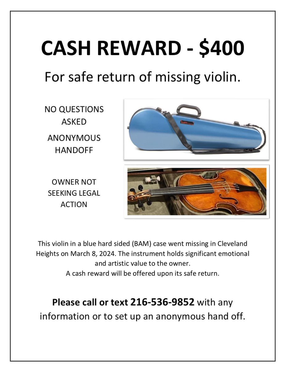 Missing violin in #Cleveland 👀