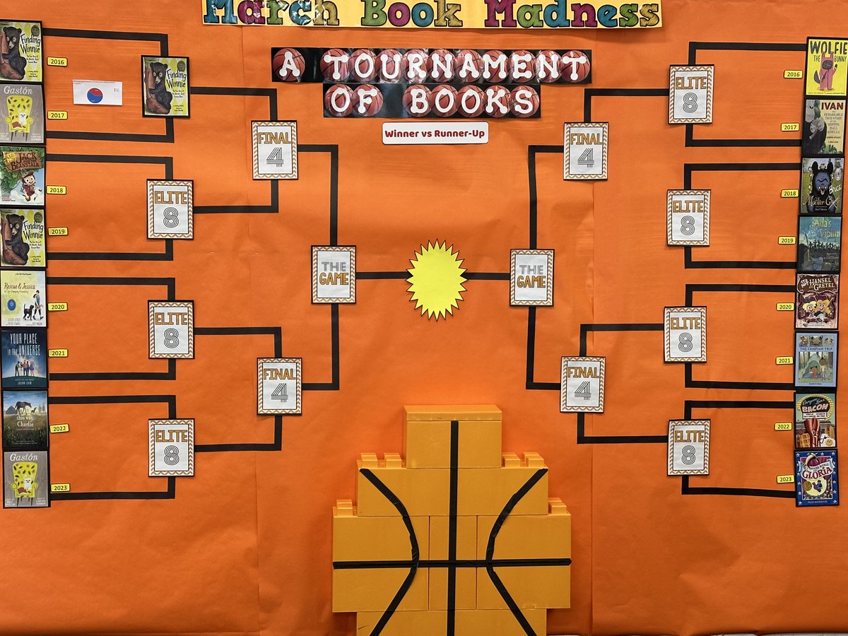 March Book Madness has officially started in the Byrd Library!📚 🏀