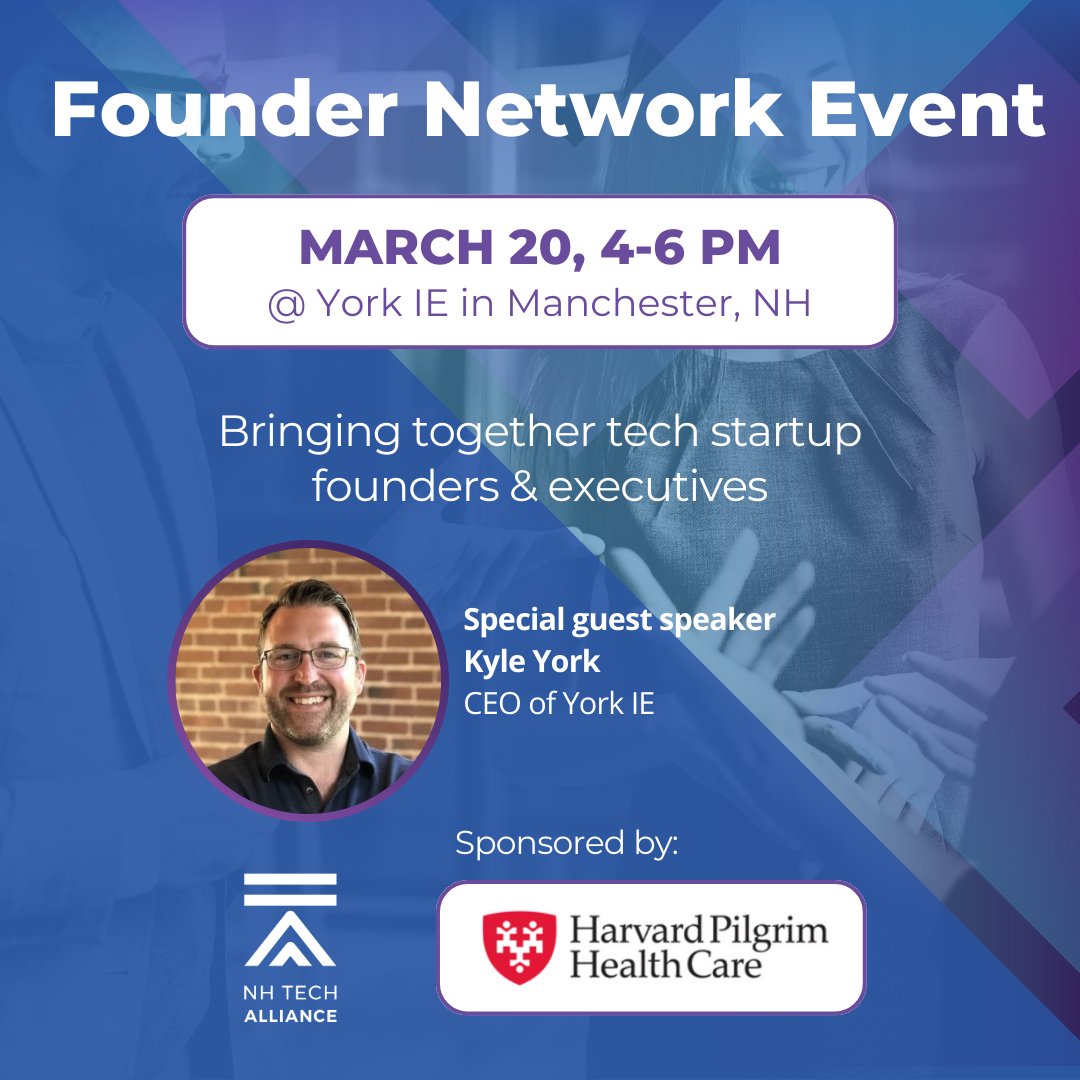 Mark your calendars for March 20th! 🗓️ Our next Founder Networking event features Kyle York, CEO, and co-founder of <a href="/yorkgrowth/">York IE</a>. Get ready to dive into career insights and expand your network with tech startup founders and executives. 
eventbrite.com/e/founder-netw…

#TechLeadership
