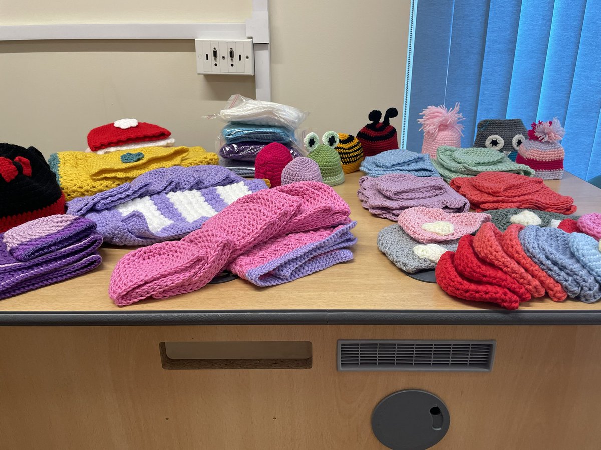 Thank you so much for parents and teachers @stjosephsharrow supporting our NICUs @ImperialNHS by crocheting hats and blankets. I have delivered them to the unit now, they look amazing in different colours and sizes