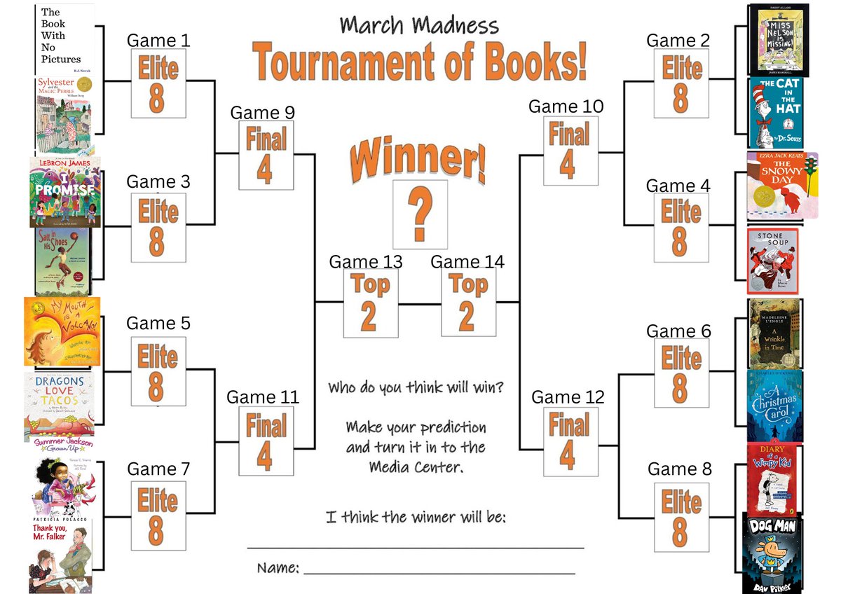 growwithmissm's tweet photo. Let the Reading Madness begin!!! #MarchMadness #Reading #books #funlearning #booklovers #march #TEACHers #teachertwitter #basketball https://t.co/ELSCnm2f2Q