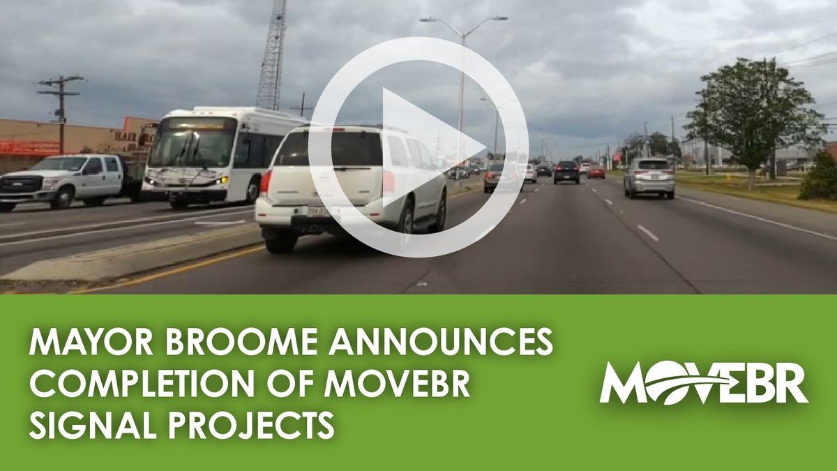 Mayor-President Sharon Weston Broome recently announced that the #MOVEBR traffic signal projects have been completed on time to help relieve any stress on surface streets that may result from the state’s project to widen Interstate 10 in Baton Rouge. movebr.brla.gov/signals.