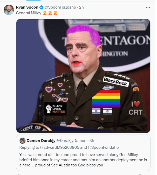 Hey, is there anyone on here in the @IdahoANG or @IDNationalGuard willing to comment on how this former Army officer portrays GEN Milley?