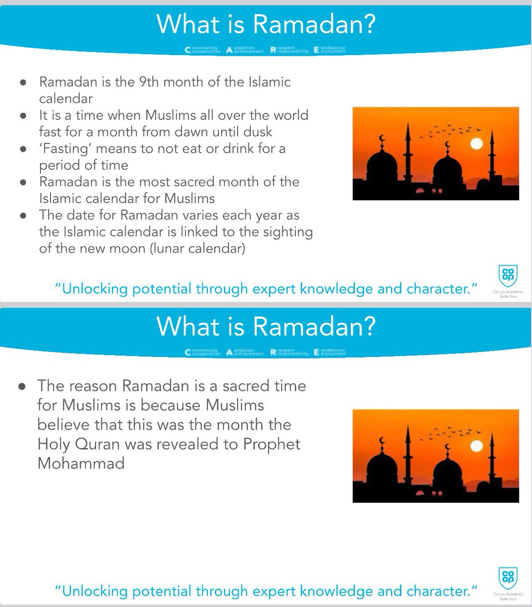 A community CARE assembly delivered by @atcha_ms today on Ramadan and what it means to us at Belle Vue. Here’s what our students and staff say about Ramadan. youtu.be/wCPZsSwzYLM