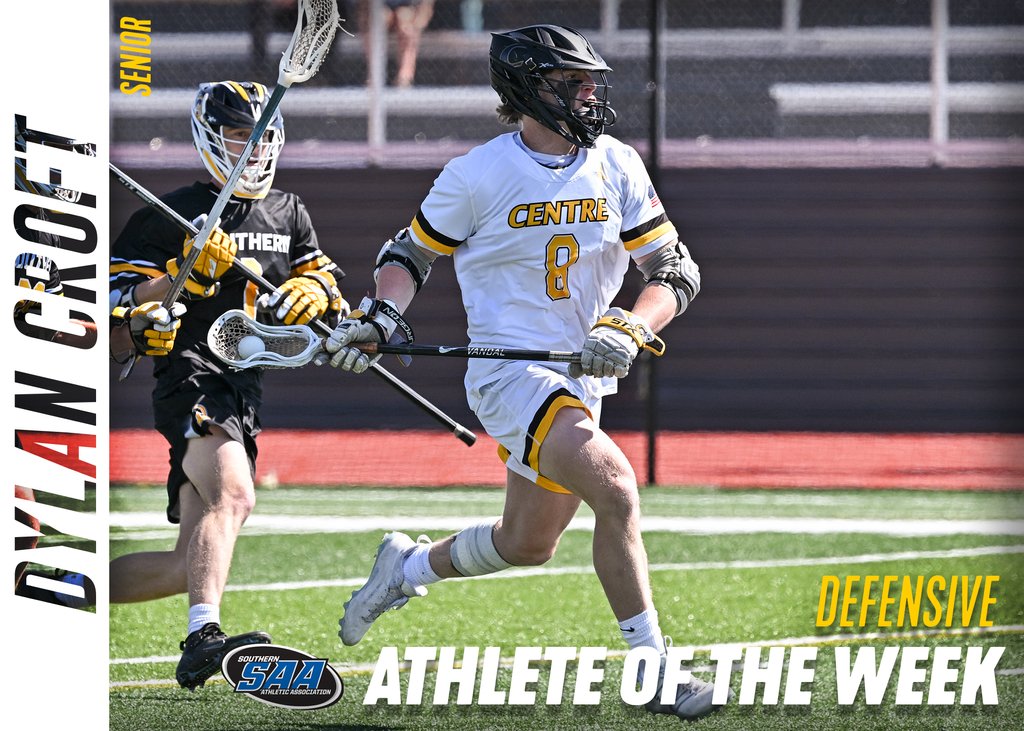 🥍 | Dylan Croft of @Centremenslax brings home the SAA Defensive Player of the Week after a career high performance versus Albion. #RollKerns centrecolonels.com/news/2024/3/11…