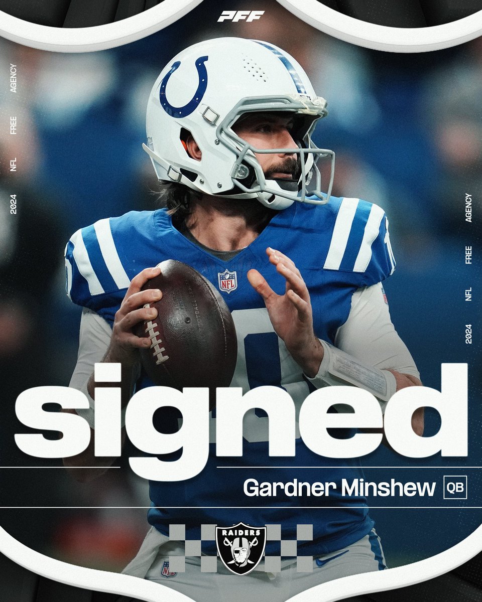 The Raiders are signing QB Gardner Minshew to a 2-year contract, per <a href="/MySportsUpdate/">Ari Meirov</a>