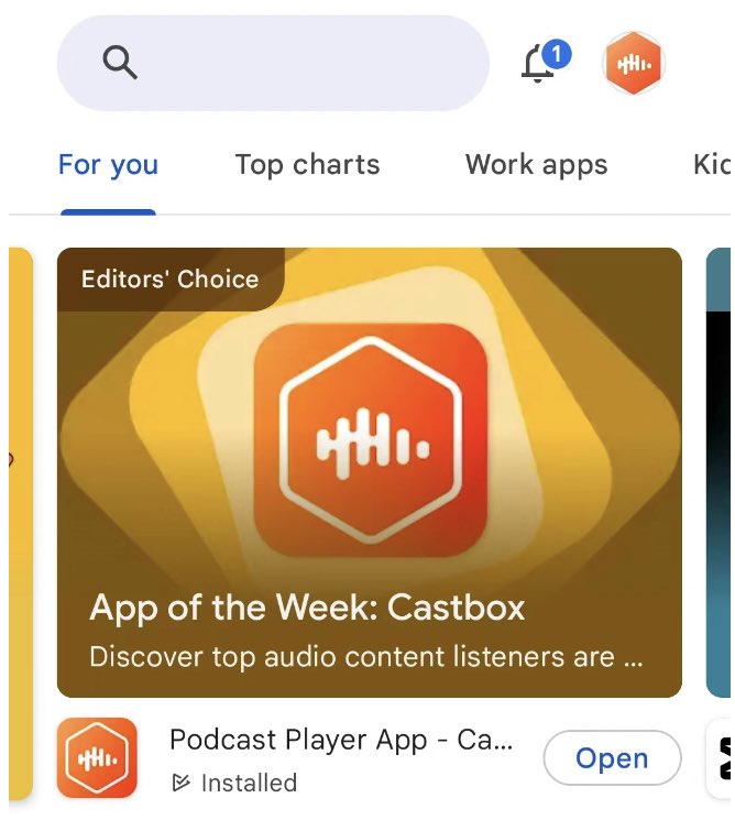 👉 Castbox 👈 ✨ App of the Week & Editors' Choice 🙌 Honored & excited to get featured on @GooglePlay 😉