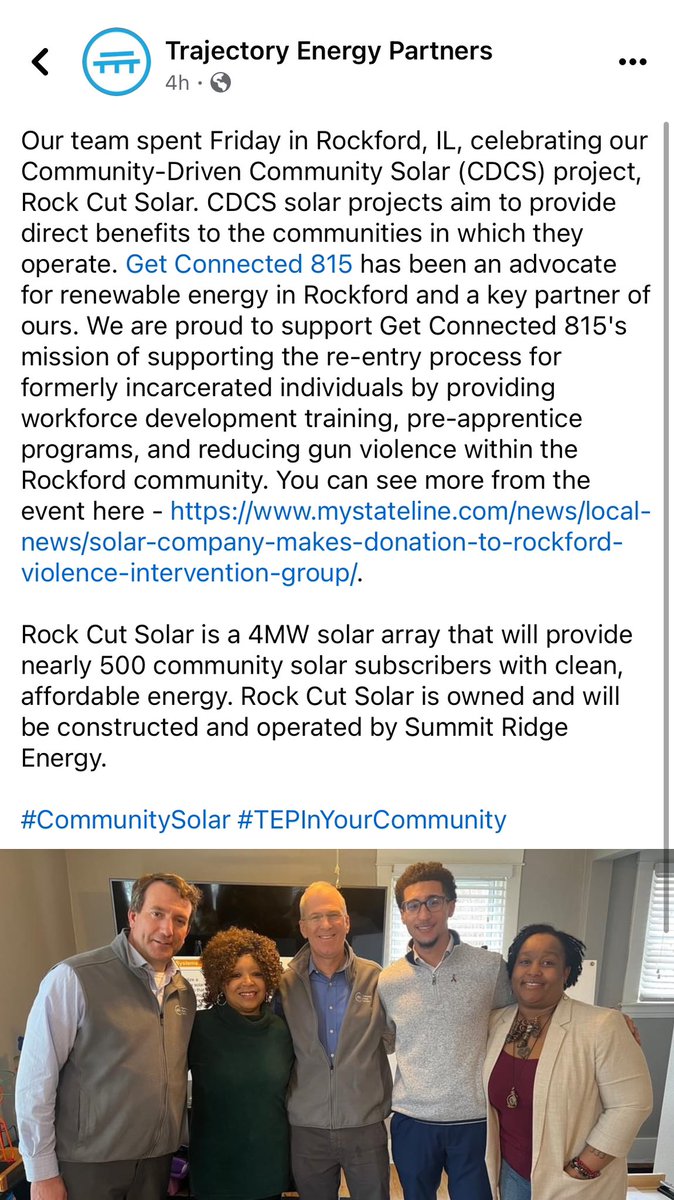 @TEnergyPartners thank you for investing back into our community! #RockfordWestSide #CleanFuture #CleanStreets