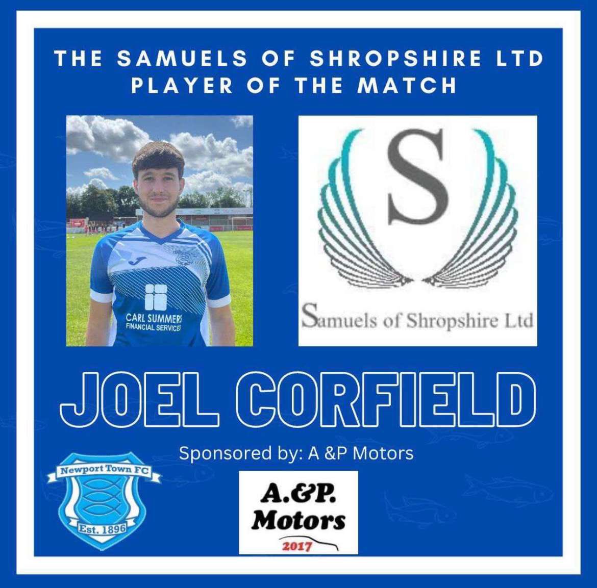 Saturdays Man of the Match goes to Joel🐟 Joel was solid at the back in a quality victory at home for the Fishes!🔥💙 Well played Joel!👏🏼💙 #threefishes #upthetown