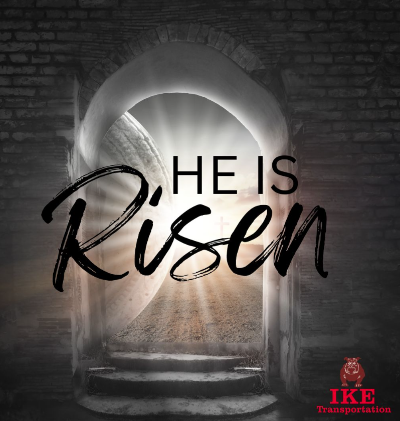Ike_Transport's tweet photo. Rejoice! Happy Easter from IKE Transportation! As we commemorate the resurrection of Jesus Christ, may His divine grace illuminate your travels and fill your heart with faith, hope, and love. May this Easter be a reminder of God's unending mercy and salvation. #Easter https://t.co/zjkosRha6a