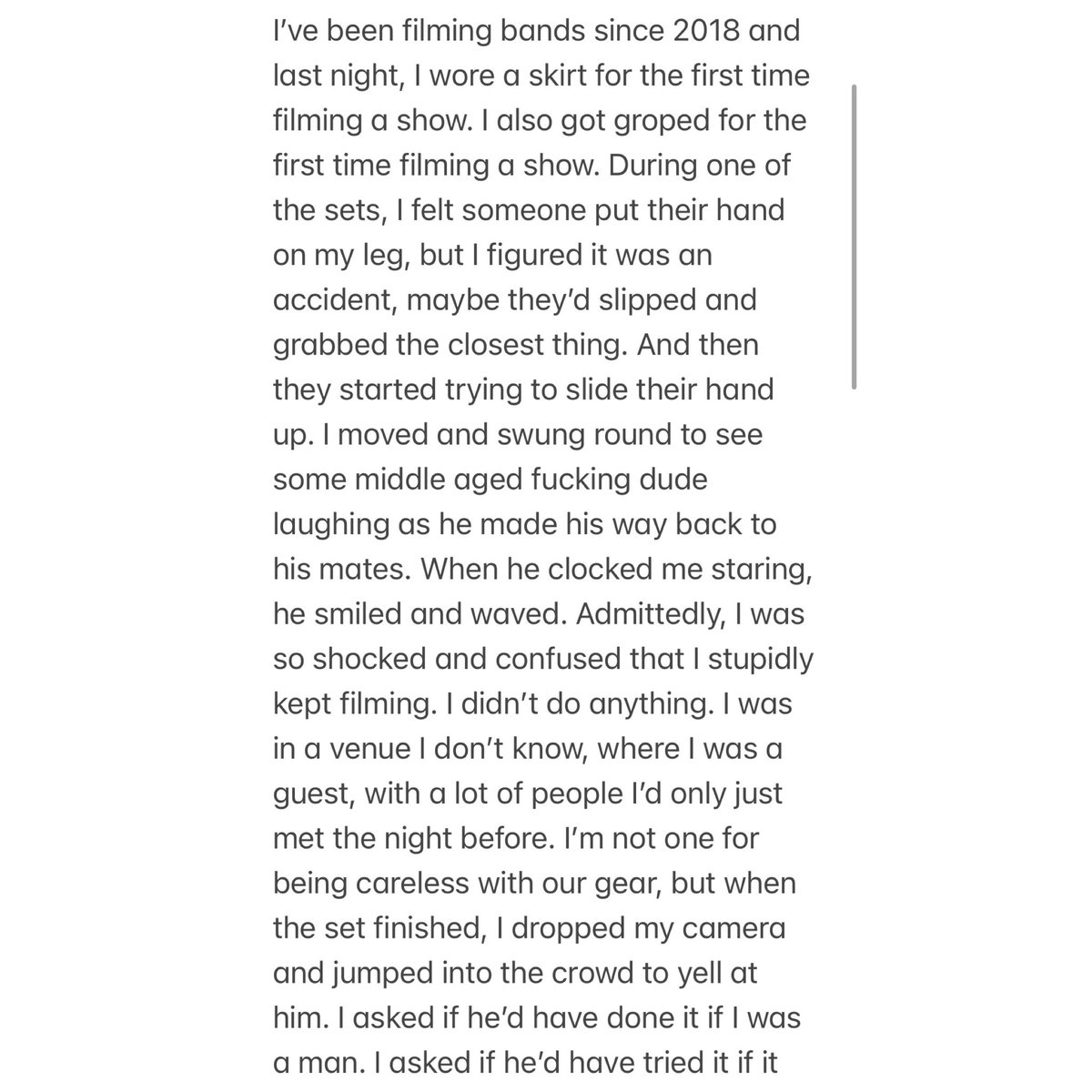 ntyrbbygrl's tweet image. I got groped whilst on stage last night. TDLR; keep your fucking hands to yourself before I start cutting them the fuck off.