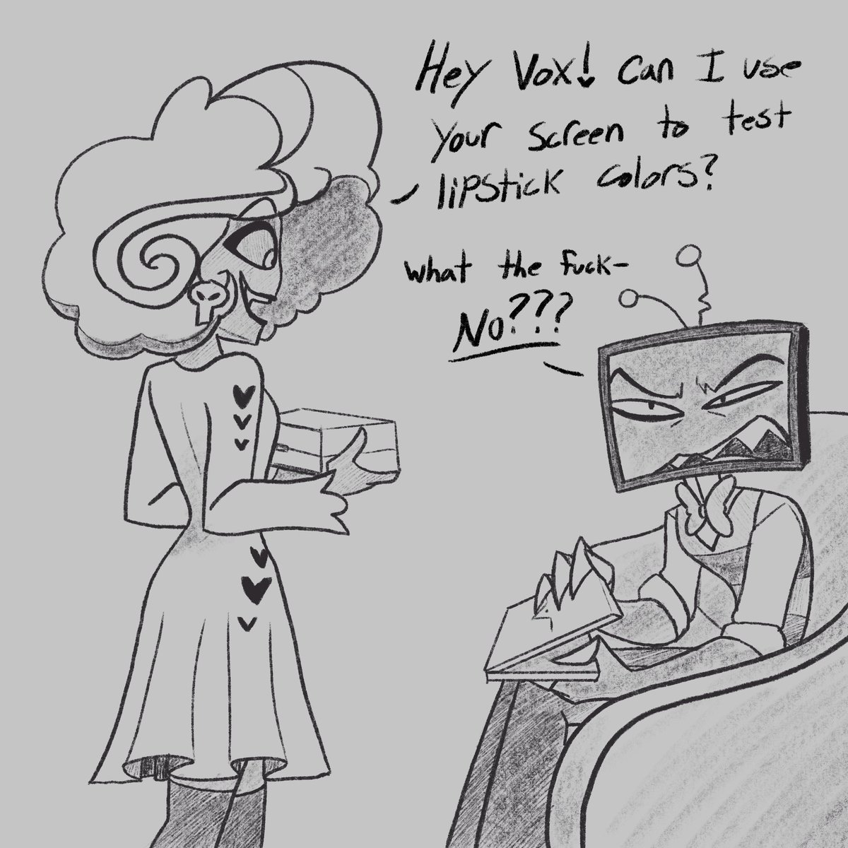 Icky_Russo's tweet photo. The slut card always works (on one of them at least)
-
-
-
#HazbinHotel #HazbinHotelVox #HazbinHotelVelvette https://t.co/wMXWLEw4fA