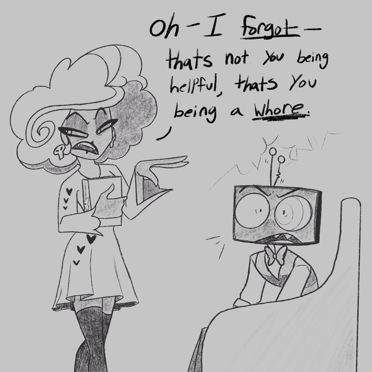 Icky_Russo's tweet photo. The slut card always works (on one of them at least)
-
-
-
#HazbinHotel #HazbinHotelVox #HazbinHotelVelvette https://t.co/wMXWLEw4fA