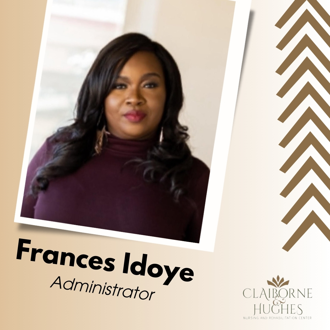 ClaiborneAnd's tweet photo. Meet Frances Idoye, the fearless leader behind Claiborne &amp; Hughes! 👋 With 18 years of experience as a Long Term Care Administrator, Frances is dedicated to creating a nurturing environment where patients thrive and staff flourish. ❤️
We are so lucky to have you, Frances! https://t.co/ujPIvIsxF6