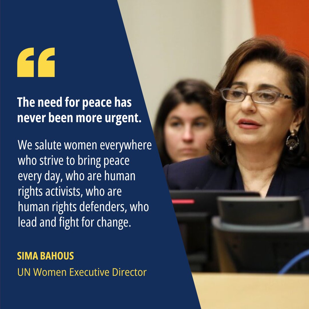 🗣.<a href="/UN_Women/">UN Women</a>'s Executive Director Sima Bahous <a href="/unwomenchief/">Sima Bahous</a> delivered powerful opening remarks on #IWD at <a href="/UN/">United Nations</a>, addressing the gendered impact of conflicts &amp; crises &amp; the pivotal role women &amp; girls play in achieving lasting peace.

Read the full speech here:unwomen.org/en/news-storie…