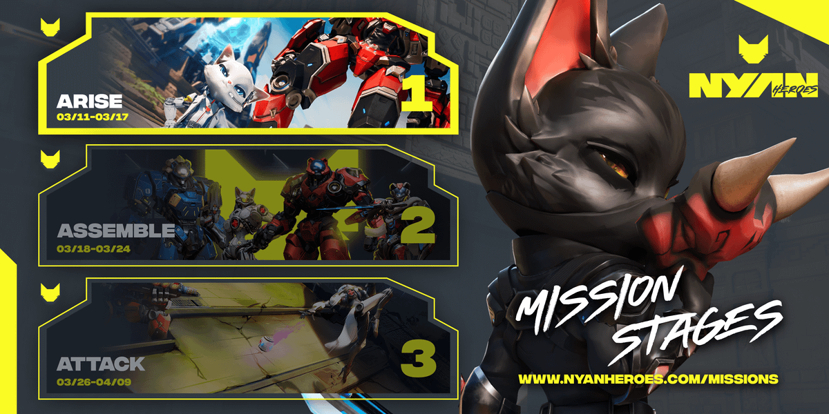 Are you looking for the next big Gaming Airdrop?

<a href="/nyanheroes/">Nyan Heroes</a> is here. $NYAN Airdrop campaign is live and social missions start RIGHT NOW✨#NyanDrive

Join : missions.nyanheroes.com
Use my referal code to earn 200 points: NftOski