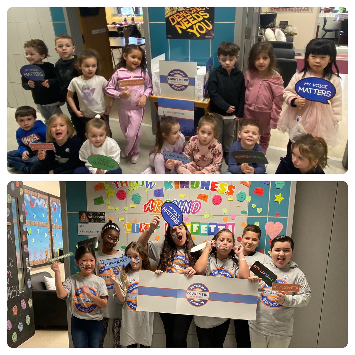 MelissaGrandner's tweet photo. The @ps4wolves Student Budget Team, CEOs and the SVA kicked off #CivicsWeek2024 with a Breaking News Report and a calendar of exciting events! #DemocracyNeedsYou @Civics_For_All @CSD31SI #YourVoiceMatters #SuperLuckyAP #ParticipatoryBudget https://t.co/WSnnVNCBMD