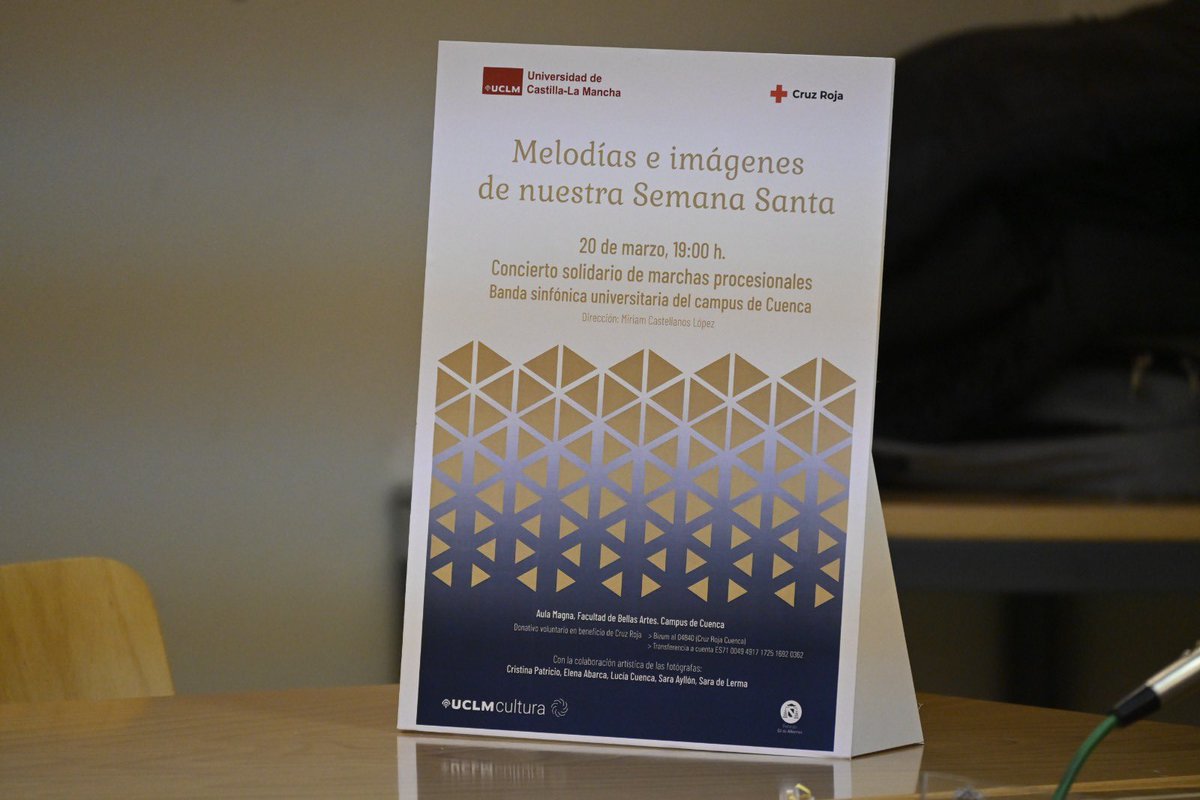 🔜Hoy se ha presentado en una rueda de prensa el concierto de marchas procesionales que se llevará a cabo el próximo 20 de marzo en el Aula Magna de la Facultad de Bellas Artes de mano de la Banda Universitariade Cuenca 🎺🎷🎹