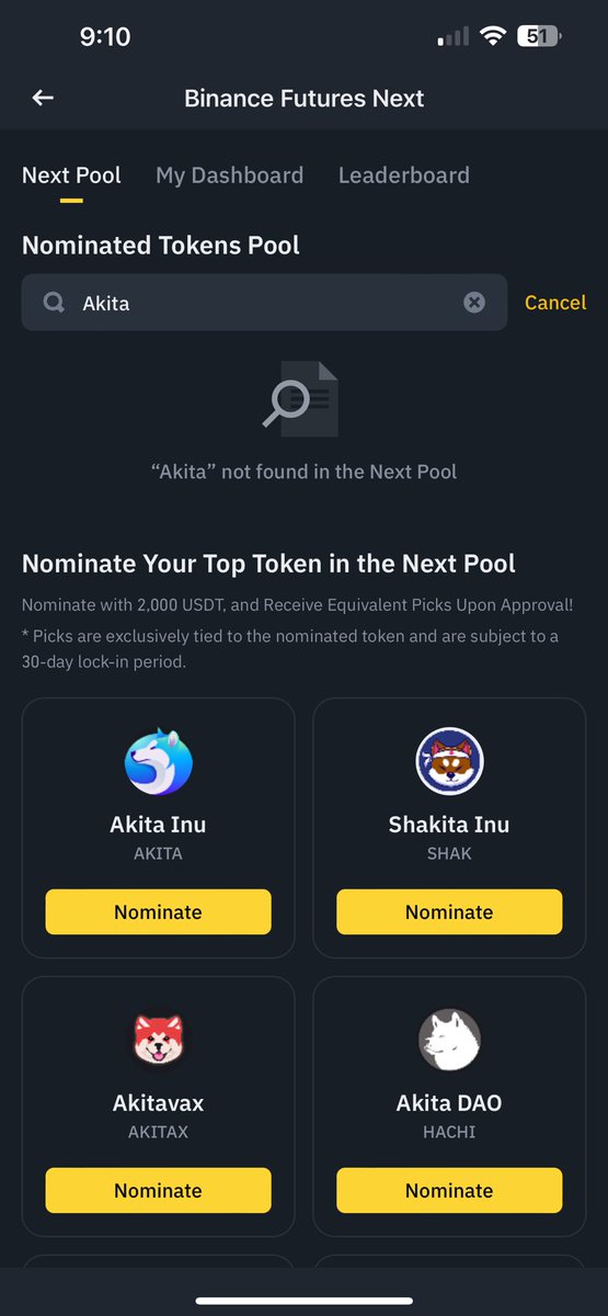 <a href="/AKITA_network/">Akita</a> let’s push forward and nominate Akita inu token to show our support &amp; love for $AKITA to be part of The #memecoin future on <a href="/binance/">Binance</a> $DOGE $LADYS $PEPE