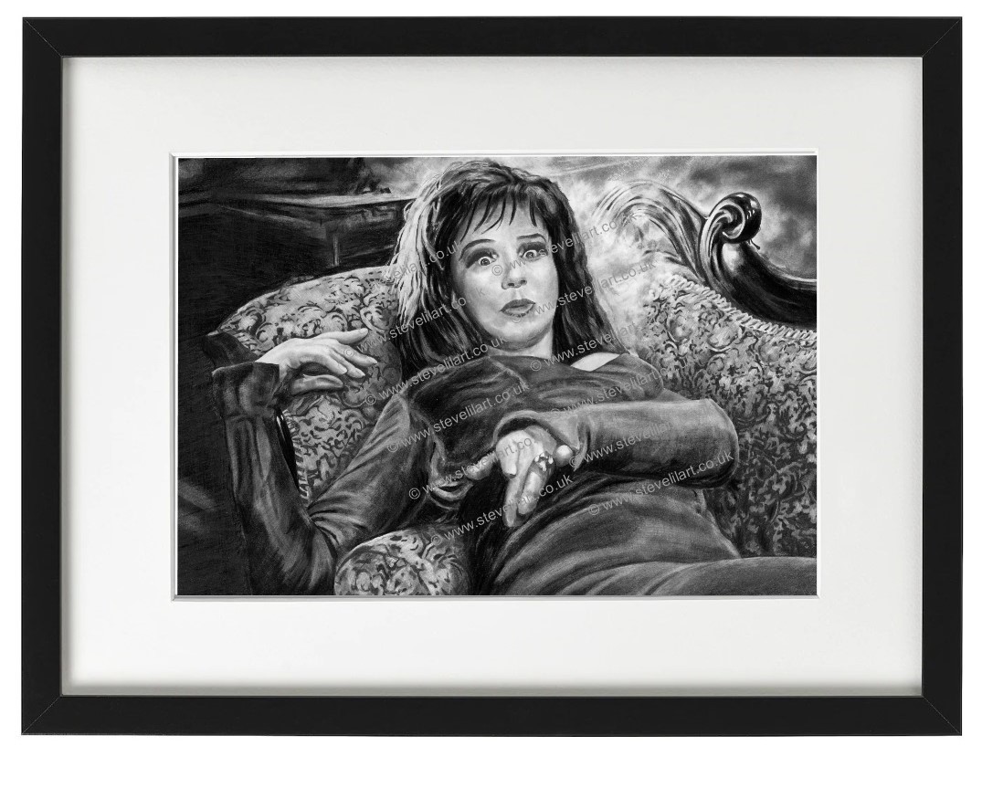 I am delighted to announce the release of a brand new artwork.... FENELLA FIELDING / VALERIA WATT / CARRY ON SCREAMING A range of merchandise is now available on my website: stevelilart.co.uk/category/all-p…