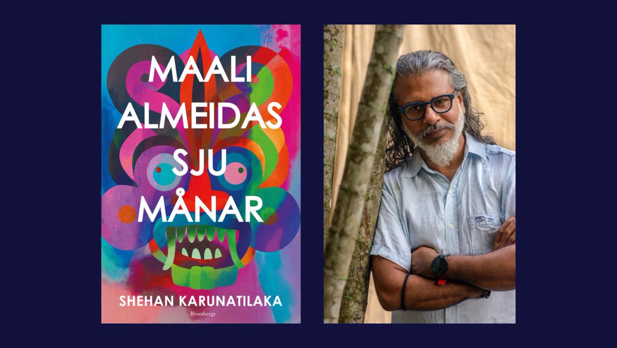 Brombergsforlag's tweet photo. Imorgon ankommer den Srilankesiske Booker-vinnaren Shehan Karunatilaka till Sverige. Den här veckan finns tre möjligheter att lyssna på honom i Stockholm och Umeå; Gamla stans bokhandel och Int författarscen 13/3, Umeå Littfest 16/3. ✨ https://t.co/kf0EZoTPkw
