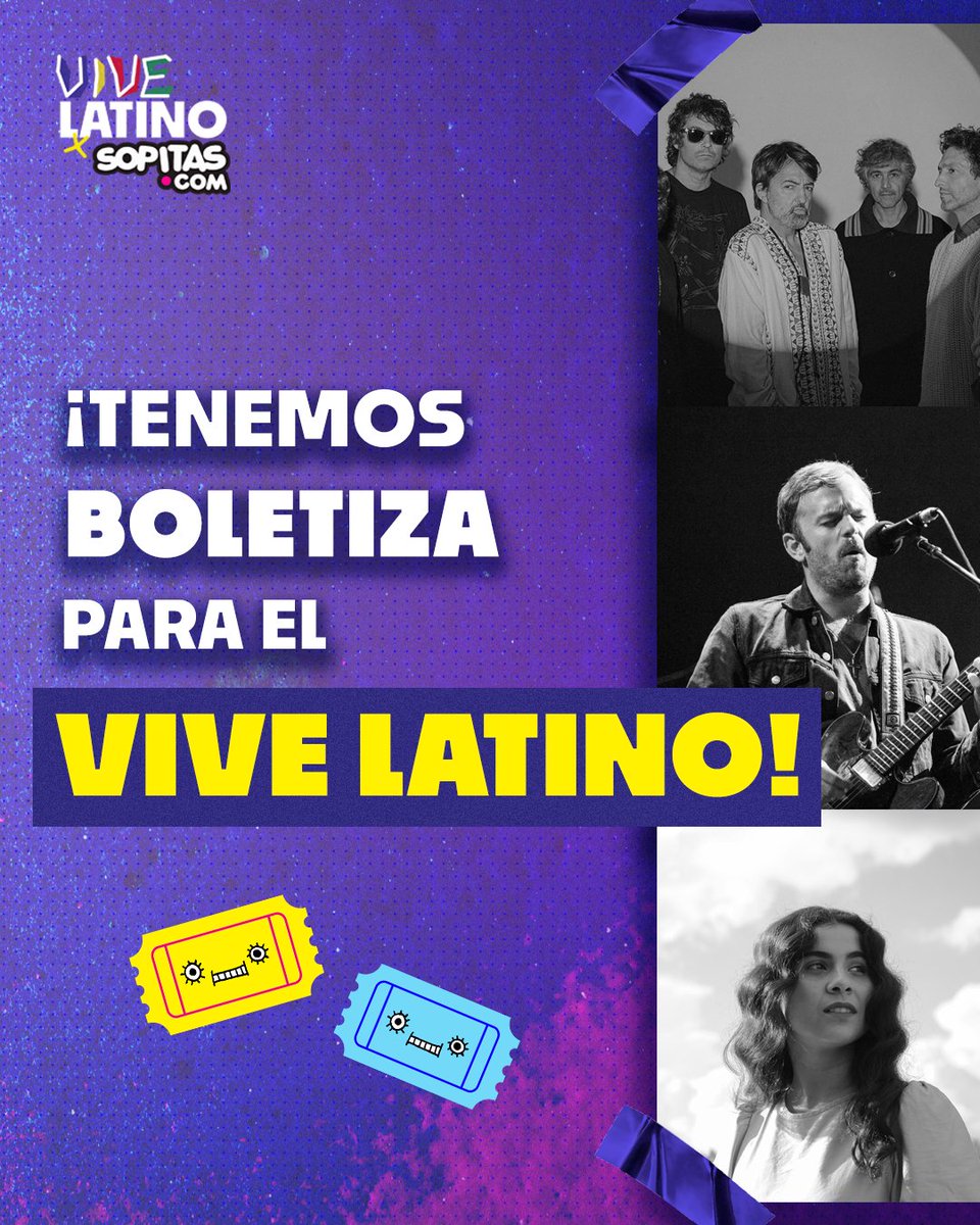 sopitasfm's tweet photo. ¡Arrancamos con las boletizas del @vivelatino 2024! Participa en nuestra dinámica y no te pierdas los shows de Kings Of Leon, Babasónicos, Bratty, Kevin Kaarl y James en la Ciudad de México 👌🏻

¡Van! 📲 https://t.co/2WkKLjONXU

#ViveLatino2024XSopitas https://t.co/DMGnVSdCqb