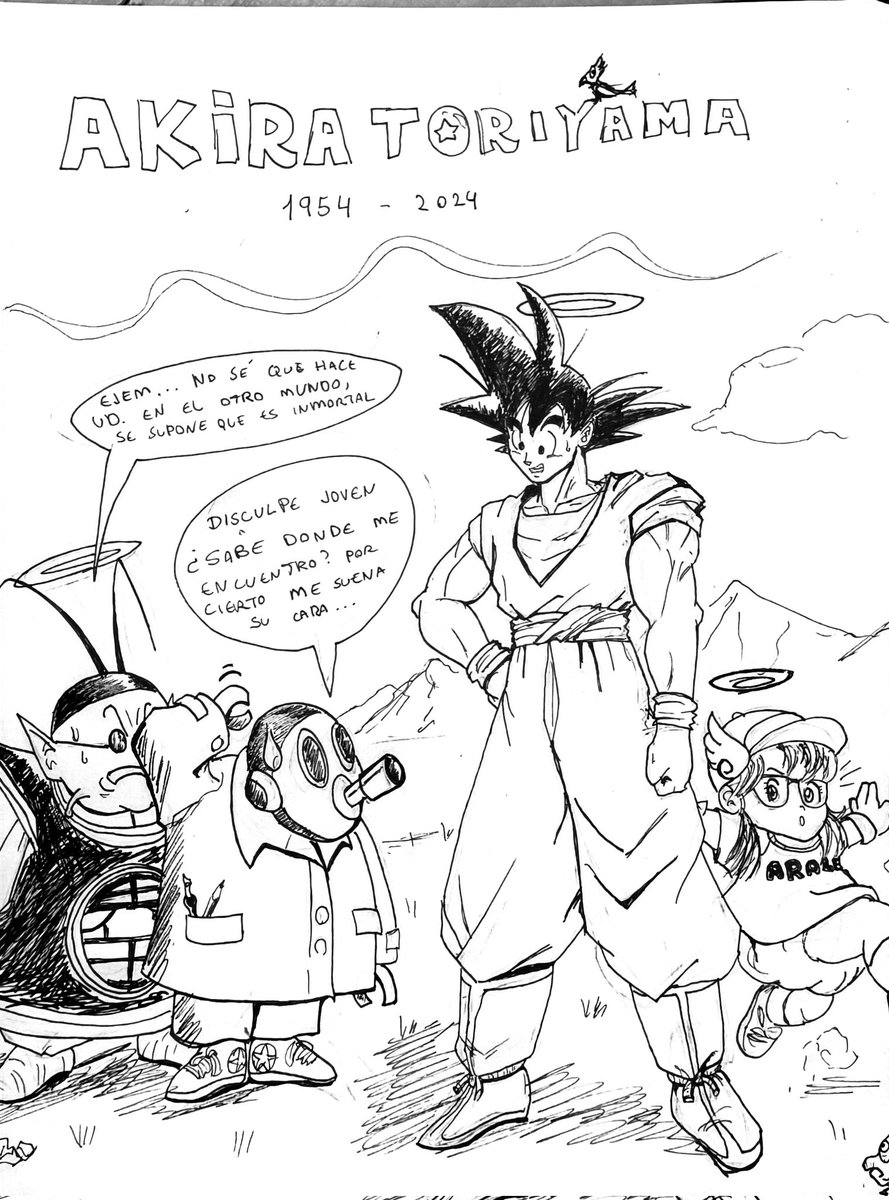 David_kamyu's tweet photo. Mi pequeño homenaje al maestro #AkiraToriyama , hiciste que dibujaramos, rieramos y creaste no una historia, si no un mito que quedará durante generaciones .Tú humor, tus vehículos tus estilo único.
Gracias por tanto y perdón por tan poco. https://t.co/zFutDtzAkZ
