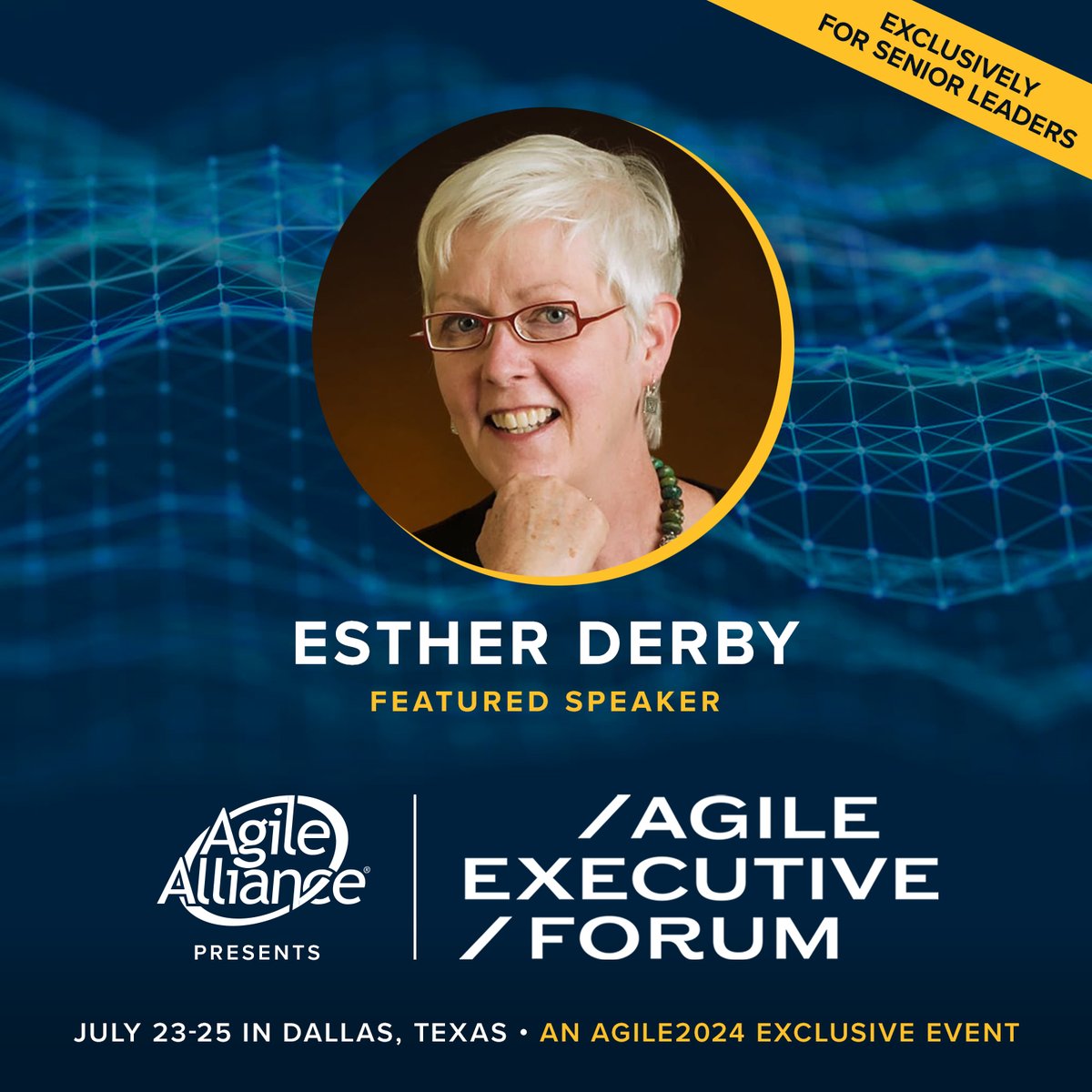 Don't miss our featured speaker <a href="/estherderby/">estherderby 🌻</a> at the #AgileExecutiveForum, an exclusive event for senior leaders! Discover how the #Agile community's strengths and experiences have made a significant impact across industries worldwide. #AgileAdoption
events.agilealliance.org/agile-executiv…