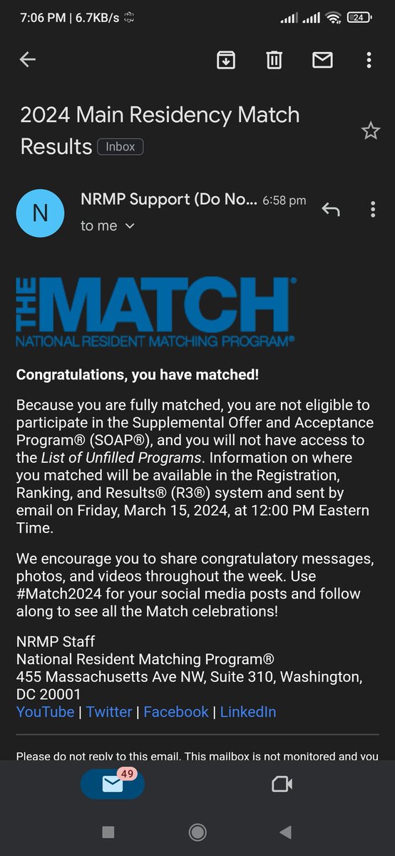 ALHAMDULILLAH

#Match2024 #nrmp