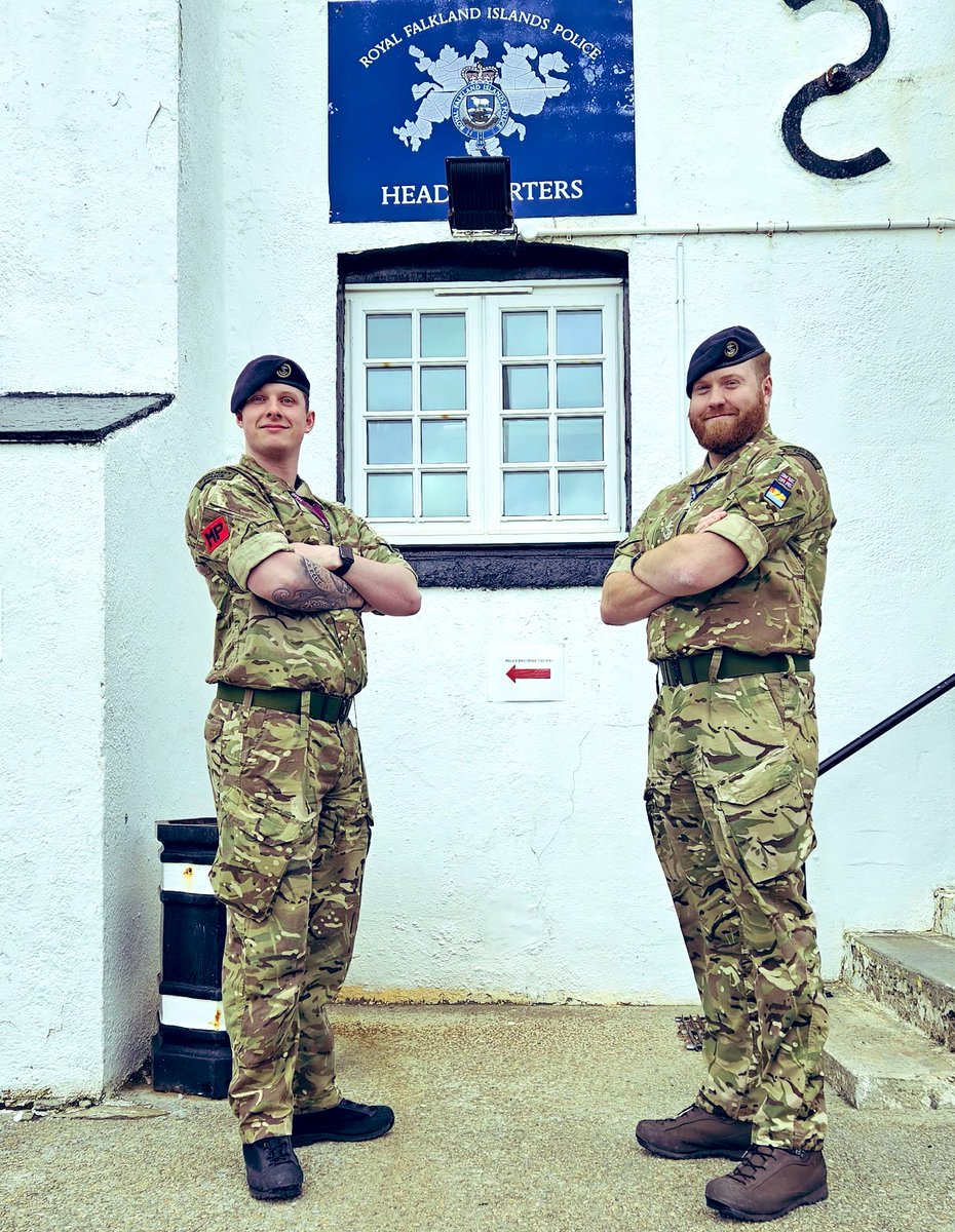 Meet the newest Royal Falkland Islands Police Reserve Constables 👋 LH (Police) Toman and LH (Police) Solly, having been sworn in, can now be called upon to support the 28 strong team of Civilian Police on the Island while deployed 🇫🇰 #Integrity #Fairness #Respect