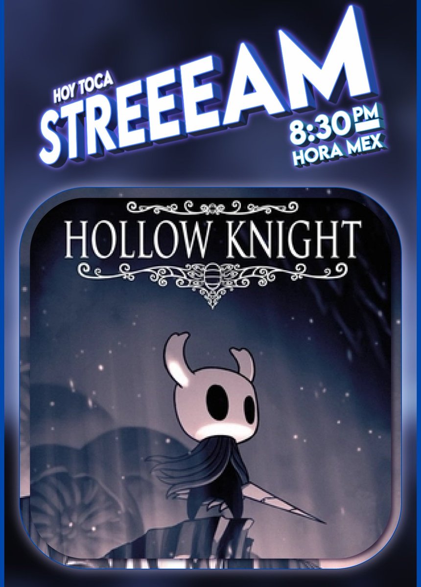 WeirderCrow's tweet photo. Hoy continuamos las aventuras del caballero hueco en Hollow Knight, caiganle al streeeeam con el link en el perfil!!!
#twitchstreamer #streamer https://t.co/gBsCSmAnZD