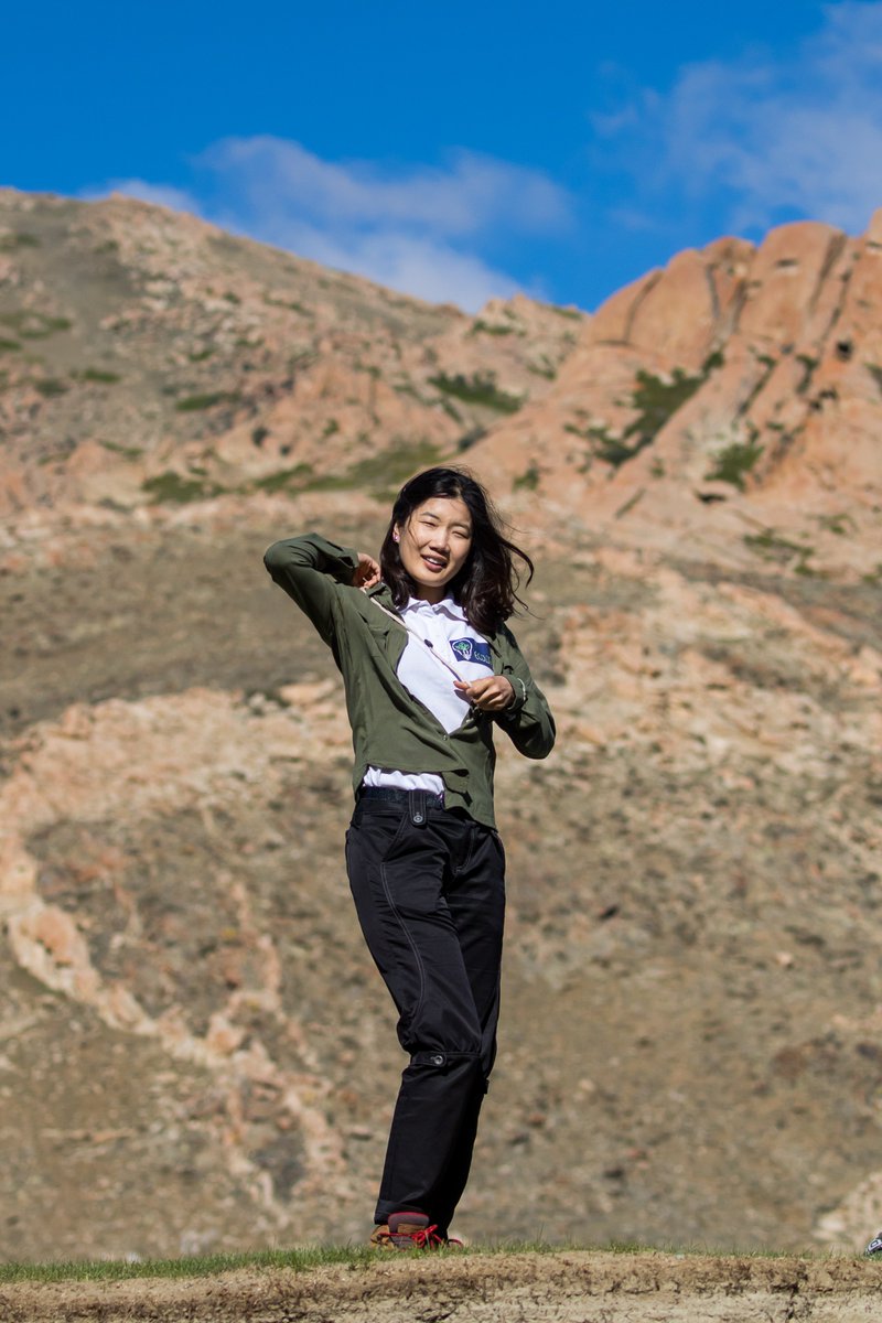 Meet Nyamzav Battulga, MSc! Dedicated conservationist, her #cameratrapping effort over #Mongolia's rugged mountains has been critical to the nationwide #snowleopard pop. assessment. W/meticulous analysis skills, her impactful work helps guide @WWFMongolia's #conservation efforts.
