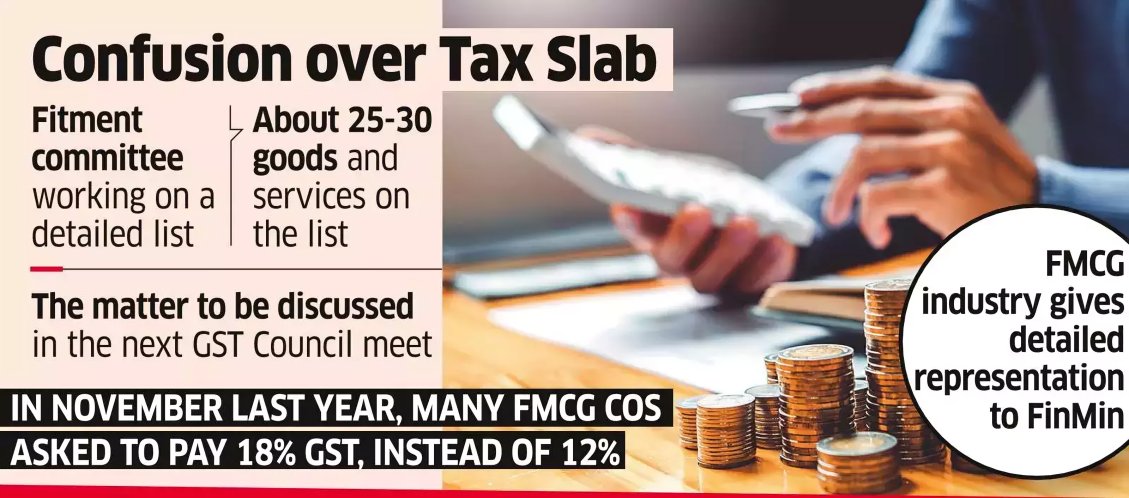 EconomicTimes's tweet image. #LeadStoryOnET | Govt plans to #reclassify items for #GST clarity to end confusion over tax slab tinyurl.com/253e43te
