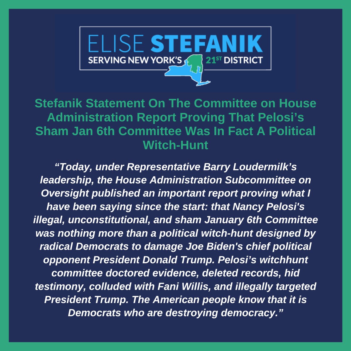 Rep. Elise Stefanik tweet media