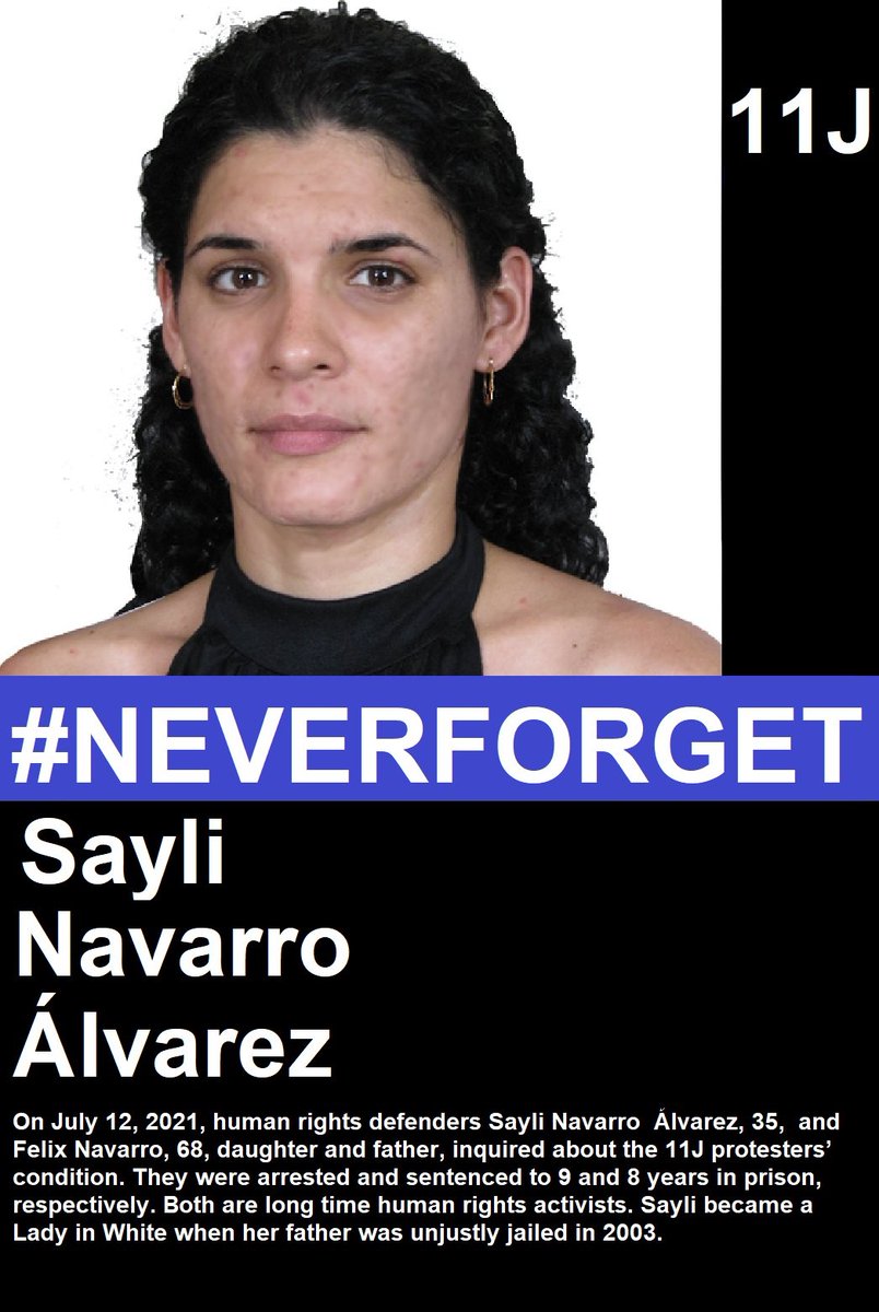 Sayli Navarro was born on this day in 1986 on the Isle of Youth in Cuba. She is a human rights defender, and currently a Cuban prisoner of conscience. Show your support for @SayliNavarro by following her on X. #NeverForget #FreeSayli #SayliNavarro #PrisonerOfConscience